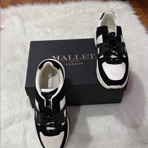 Mallet London Black and White Sneakers - Picture 3 of 5